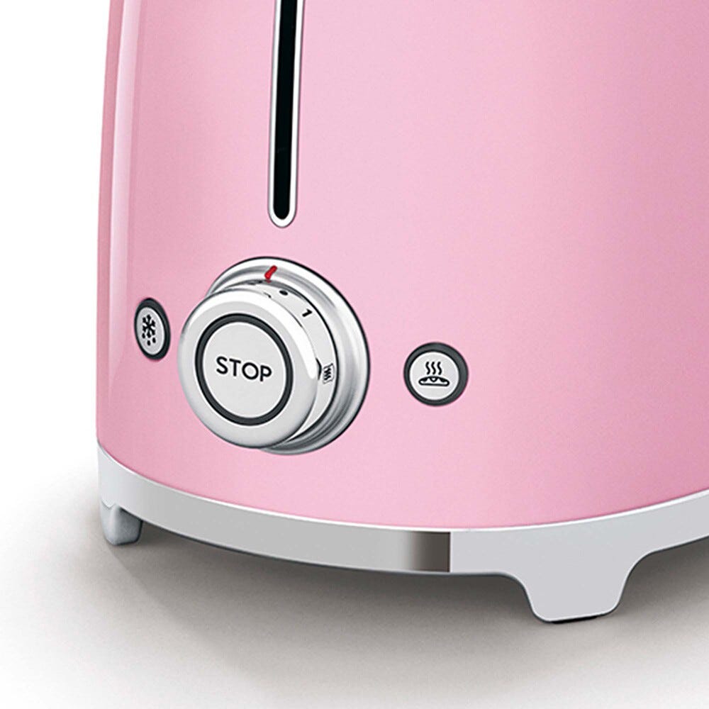 Smeg Selection TSF01PKEU 50's Style Tostapane 2x2 fette - rosa lucido