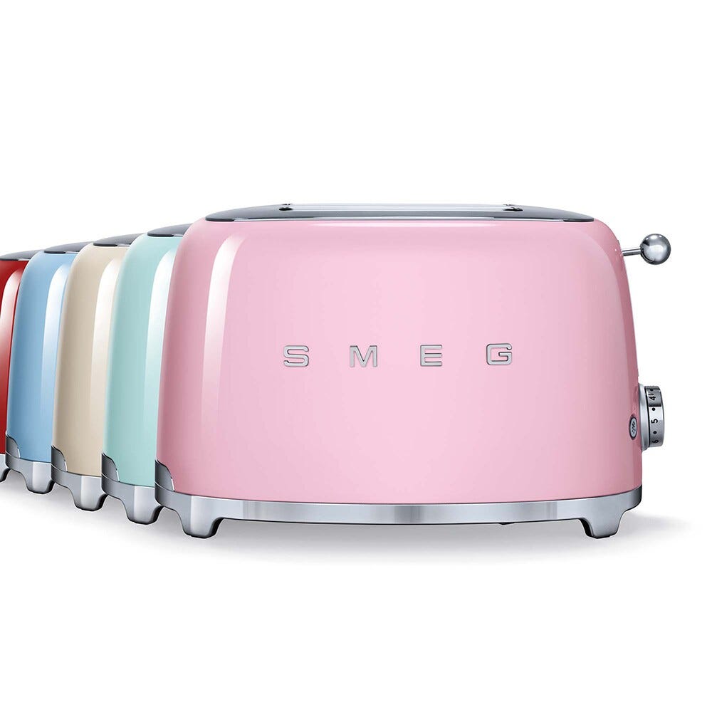 Smeg Selection TSF01PKEU 50's Style Tostapane 2x2 fette - rosa lucido