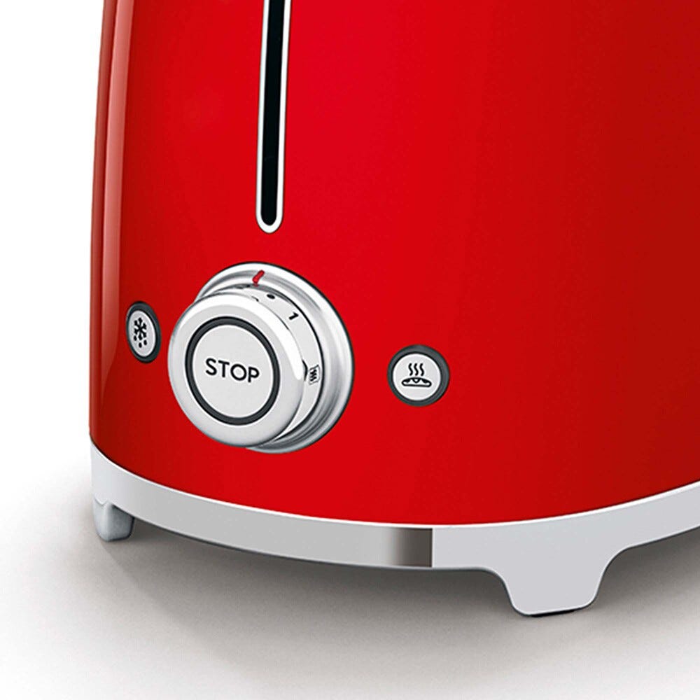 Smeg Selection TSF01RDEU 50's Style Tostapane 2x2 fette - rosso lucido