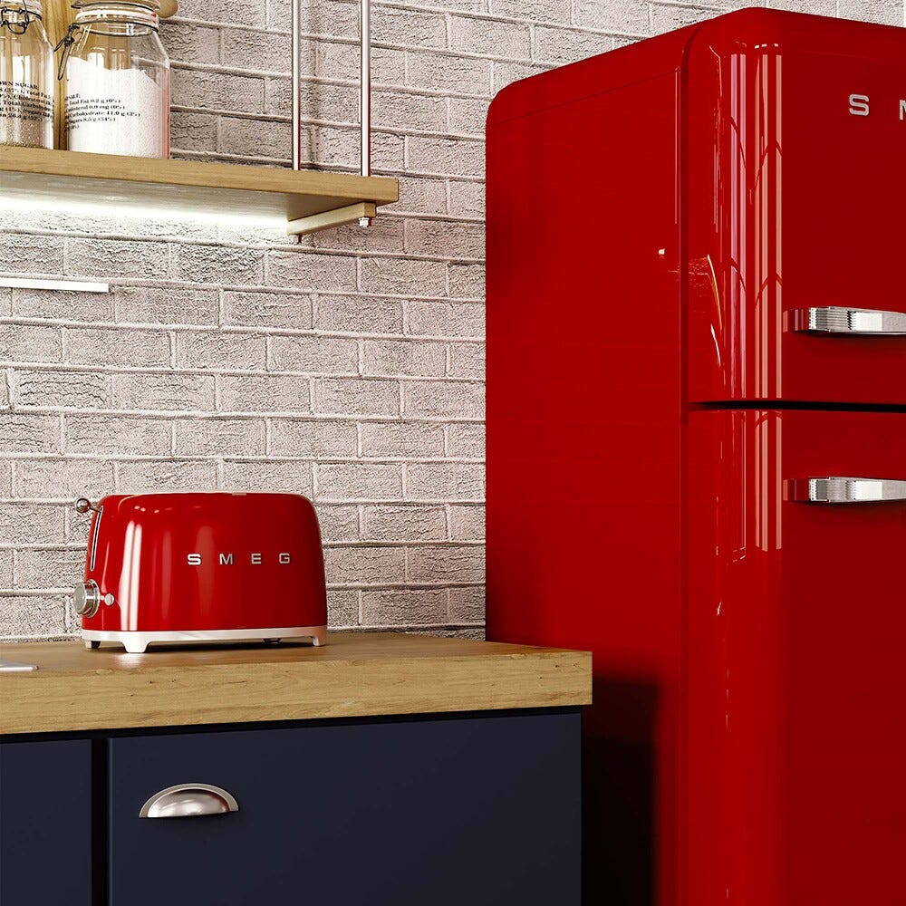Smeg Selection TSF01RDEU 50's Style Tostapane 2x2 fette - rosso lucido