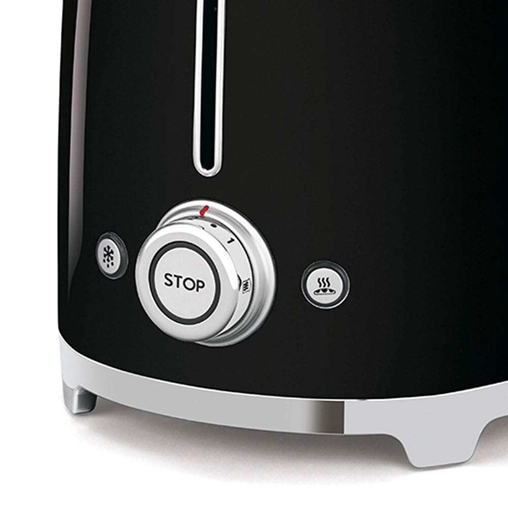 Smeg Selection TSF02BLEU 50's Style Tostapane 2x4 fette - nero Lucido