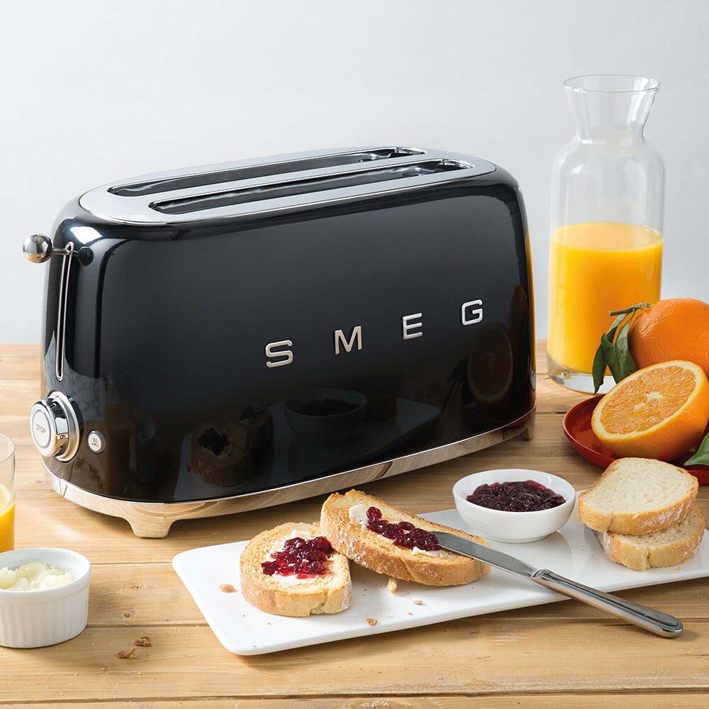 Smeg Selection TSF02BLEU 50's Style Tostapane 2x4 fette - nero Lucido