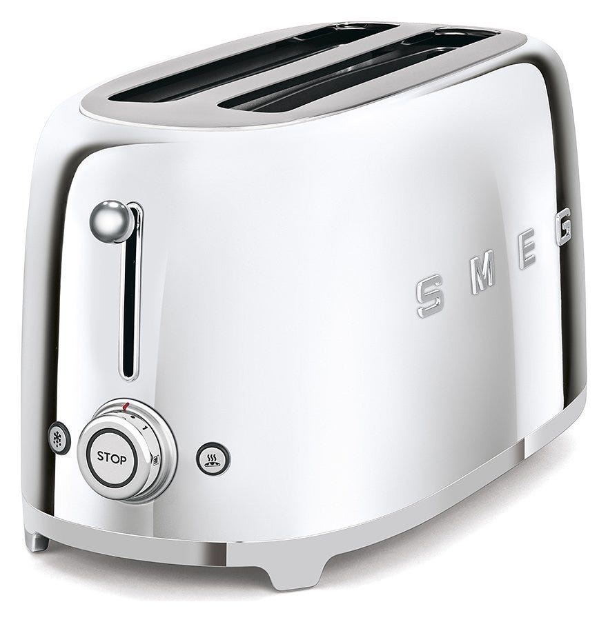 Smeg Selection TSF02SSEU ANNI 50 Tostapane 4 fette - cromo
