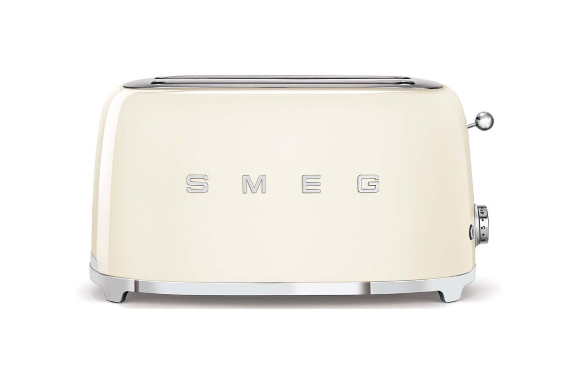 Smeg Selection TSF02CREU 50's Style Tostapane 2x4 fette - panna Lucido