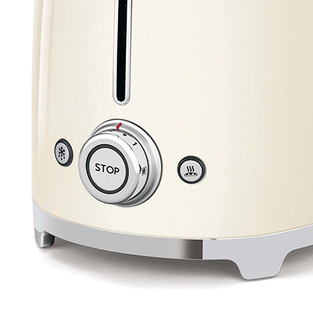 Smeg Selection TSF02CREU 50's Style Tostapane 2x4 fette - panna Lucido