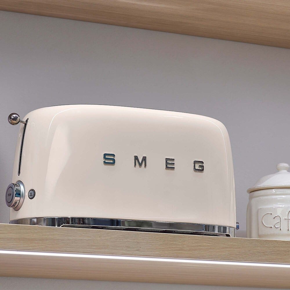Smeg Selection TSF02CREU 50's Style Tostapane 2x4 fette - panna Lucido