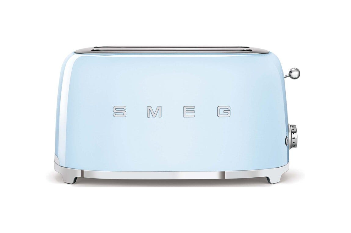 Smeg Selection TSF02PBEU 50's Style Tostapane 2x4 fette - azzurro Lucido