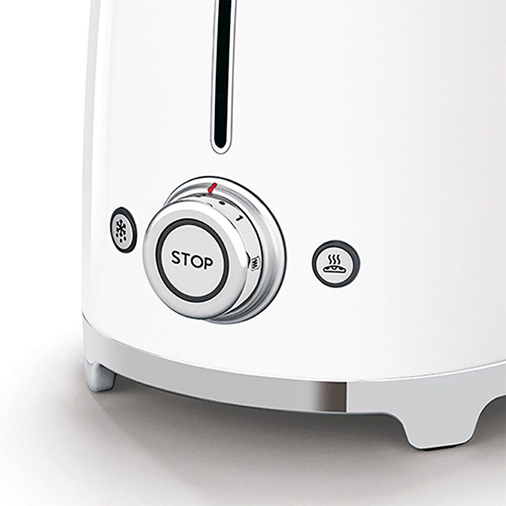 Smeg Selection TSF01WHEU 50's Style Tostapane 2x2 fette - bianco Lucido
