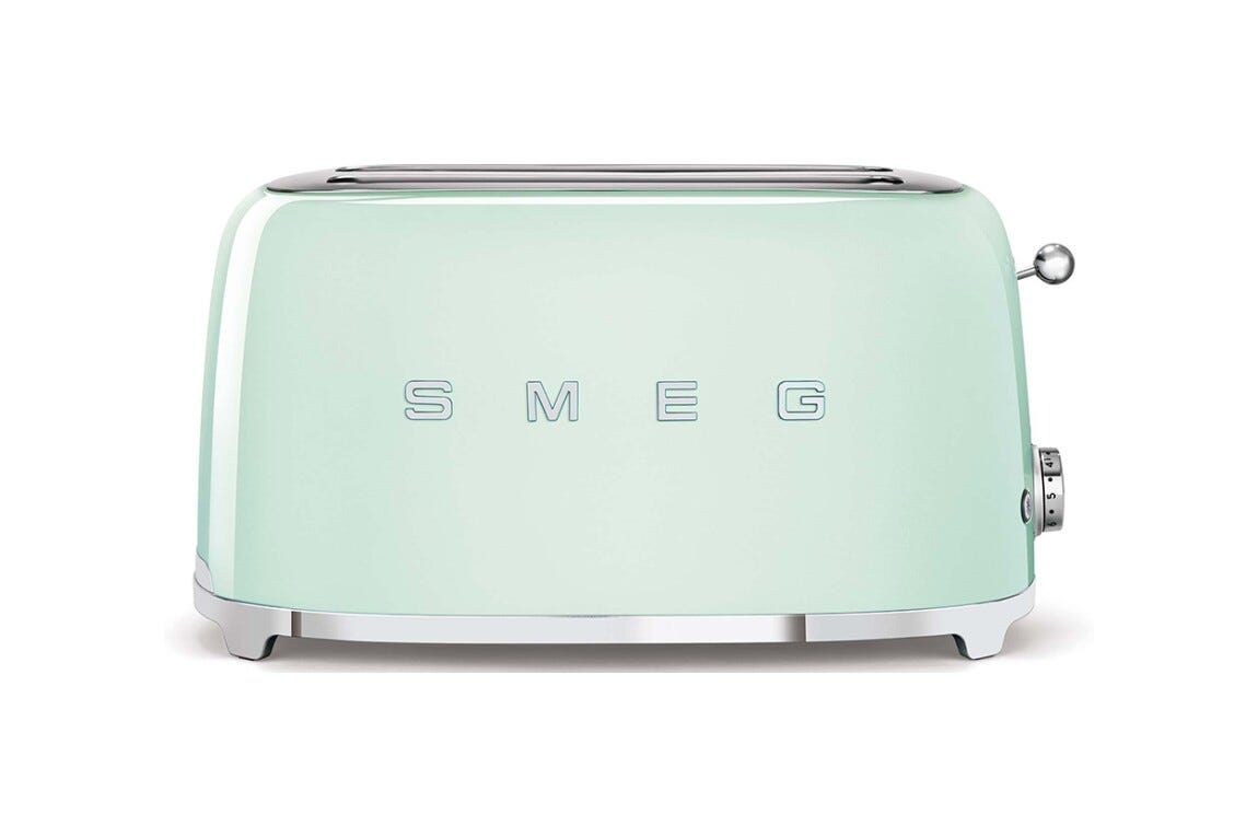 Smeg Selection TSF02PGEU 50's Style Tostapane 2x4 fette - verde pastello Lucido