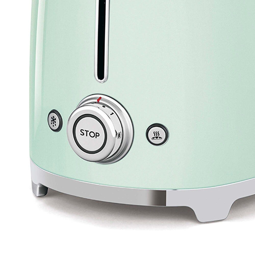 Smeg Selection TSF02PGEU 50's Style Tostapane 2x4 fette - verde pastello Lucido