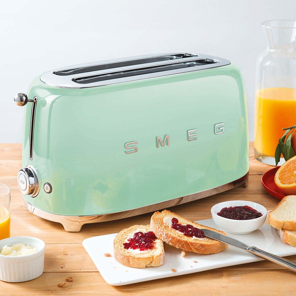 Smeg Selection TSF02PGEU 50's Style Tostapane 2x4 fette - verde pastello Lucido