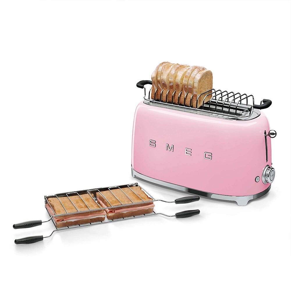 Smeg Selection TSF02PKEU 50's Style Tostapane 2x4 fette - rosa Lucido