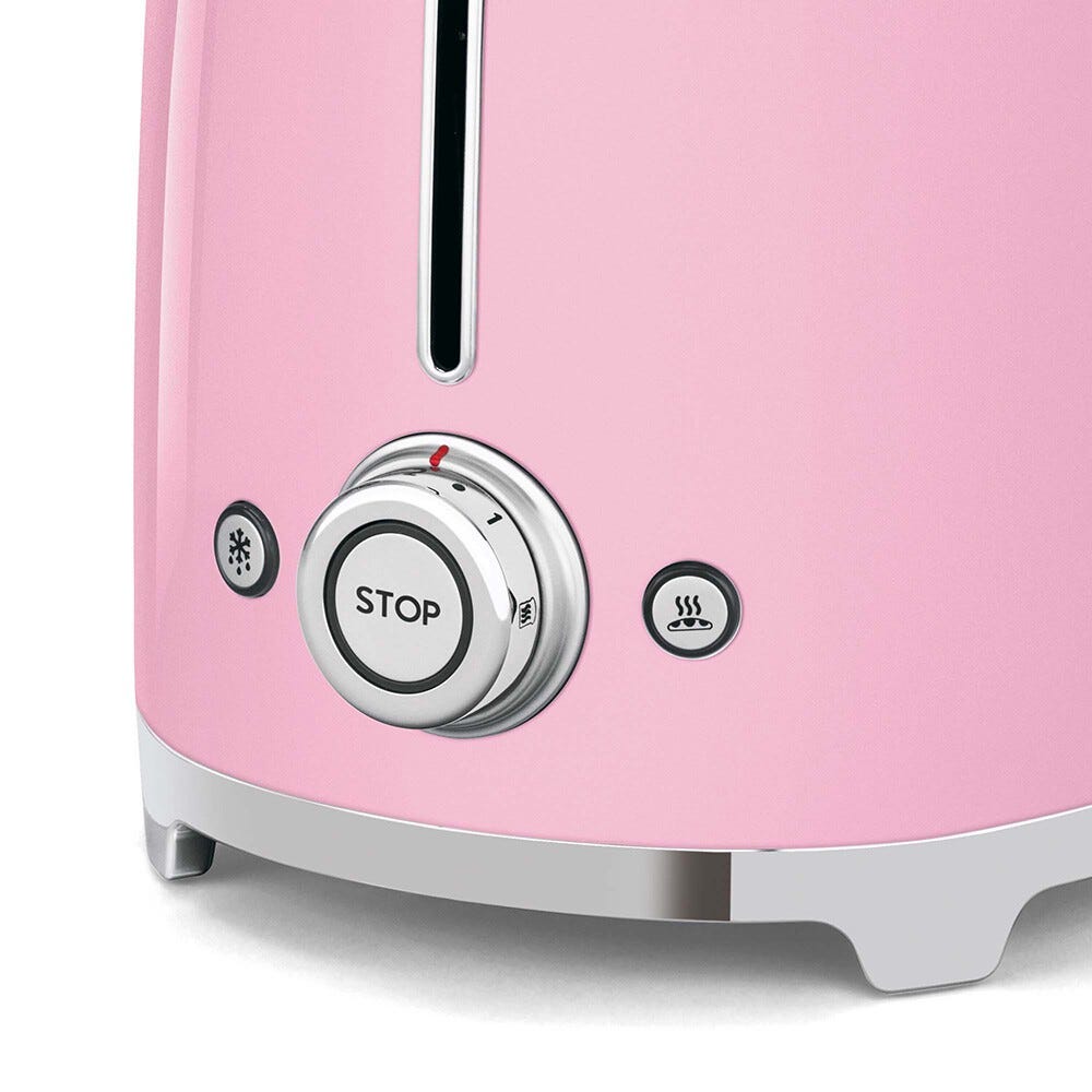 Smeg Selection TSF02PKEU 50's Style Tostapane 2x4 fette - rosa Lucido