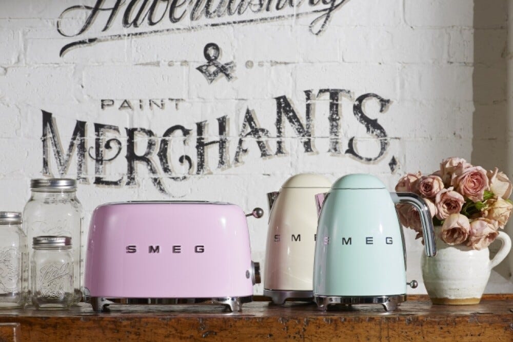 Smeg Selection TSF02PKEU 50's Style Tostapane 2x4 fette - rosa Lucido