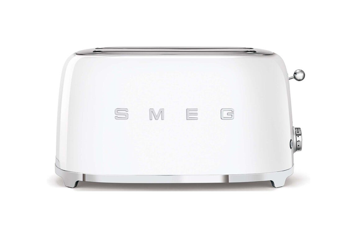 Smeg Selection TSF02WHEU 50's Style Tostapane 2x4 fette - bianco Lucido
