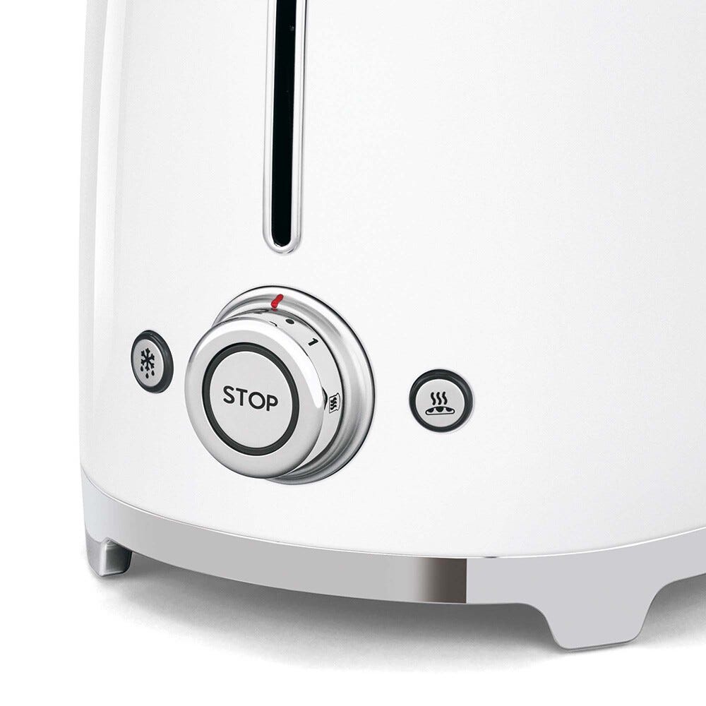 Smeg Selection TSF02WHEU 50's Style Tostapane 2x4 fette - bianco Lucido
