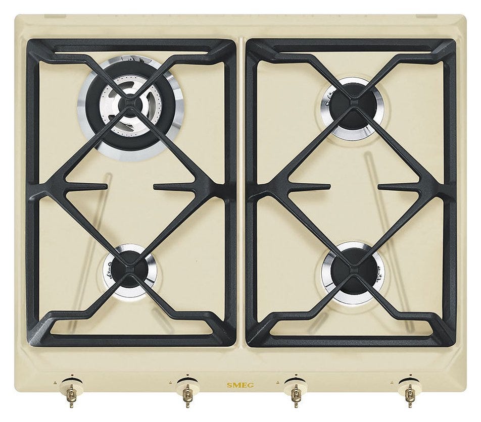 Smeg SRV864POGH COLONIALE Piano cottura cm. 60 - panna