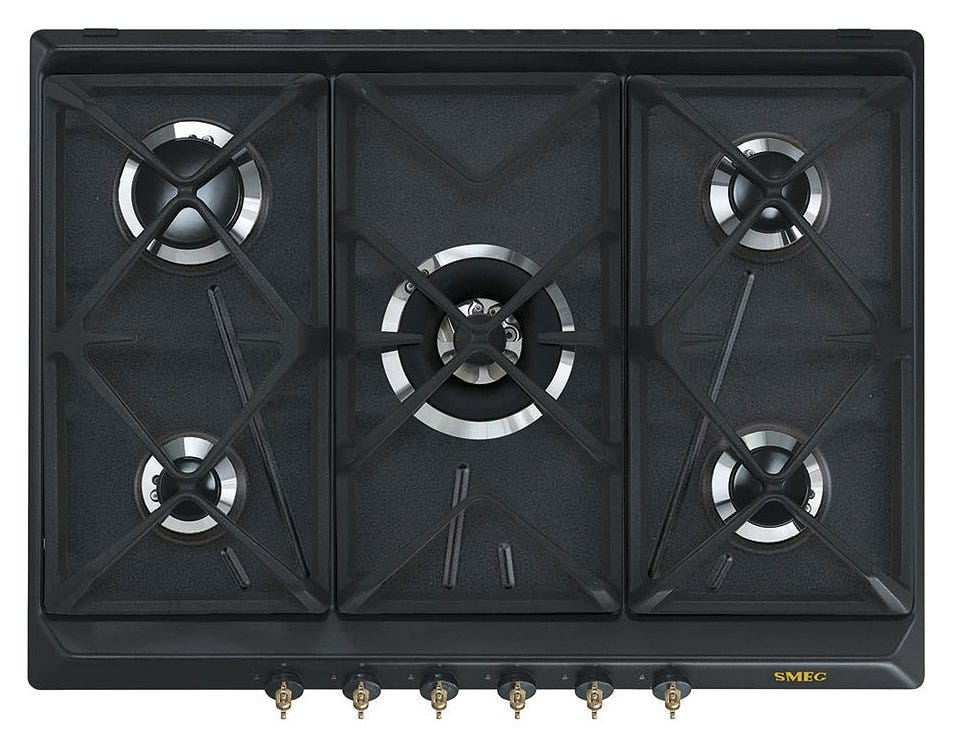 Smeg SRV876AOGH COLONIALE Piano cottura cm. 70 - antracite