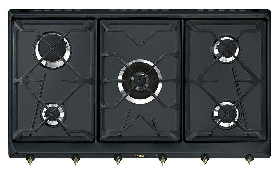 Smeg SRV896AOGH COLONIALE Piano cottura cm. 90 - antracite