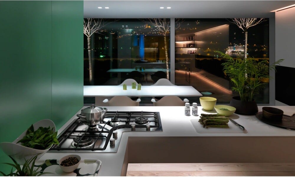 Franke FHNE COR 4 3G TC XS C Neptune Angolo Piano cottura a gas angolo cm. 83 x 83 - inox satinato