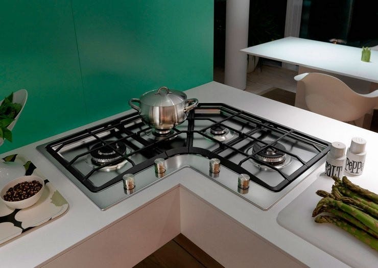 Franke FHNE COR 4 3G TC XS C Neptune Angolo Piano cottura a gas angolo cm. 83 x 83 - inox satinato