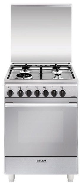 Glem U664MI UNICA Cucina da accosto cm. 60 x 60 - inox 4 fuochi - 1 forno elettrico