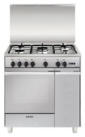 Glem UQ855VI UNICA Cucina da accosto cm. 80 x 50 - inox 5 fuochi - 1 forno a gas - stipetto