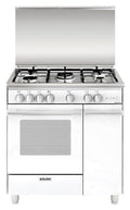 Glem UQ855VX UNICA Cucina da accosto cm. 80 x 50 - bianco 5 fuochi - 1 forno a gas - stipetto