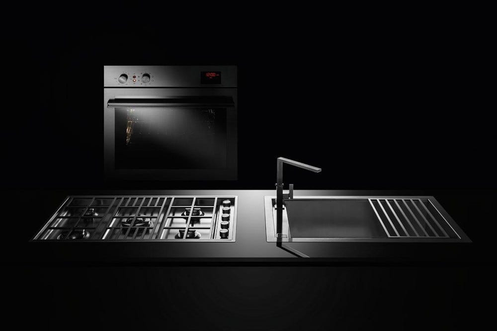 Barazza 1PLB5 LAB Piano cottura a gas 5 fuochi cm 90 - inox