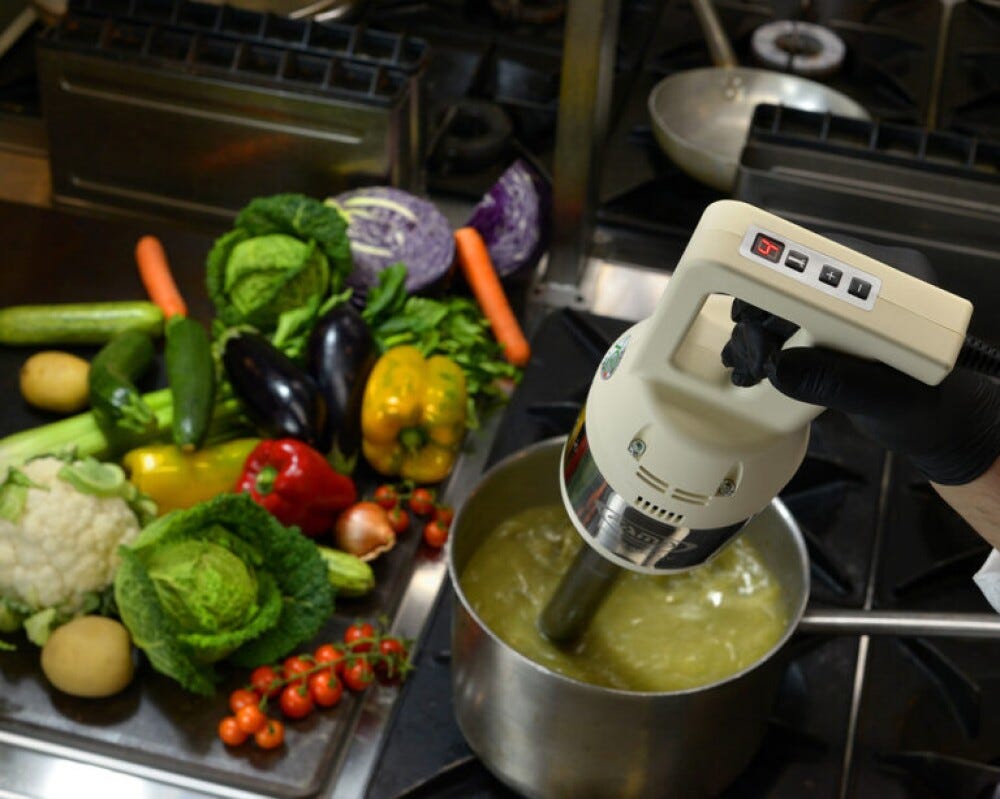 Fama FM350VV400 Giò Heavy Mixer ad immersione 350 VV con mescolatore 400 mm, 350 Watt, velocità variabile, sistema SRS