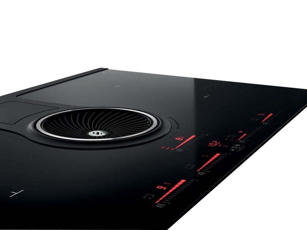 Elica NIKOLATESLA ONE HP BL/A/83 Piano cottura induzione con cappa aspirante integrata cm. 80 - vetroceramica nero