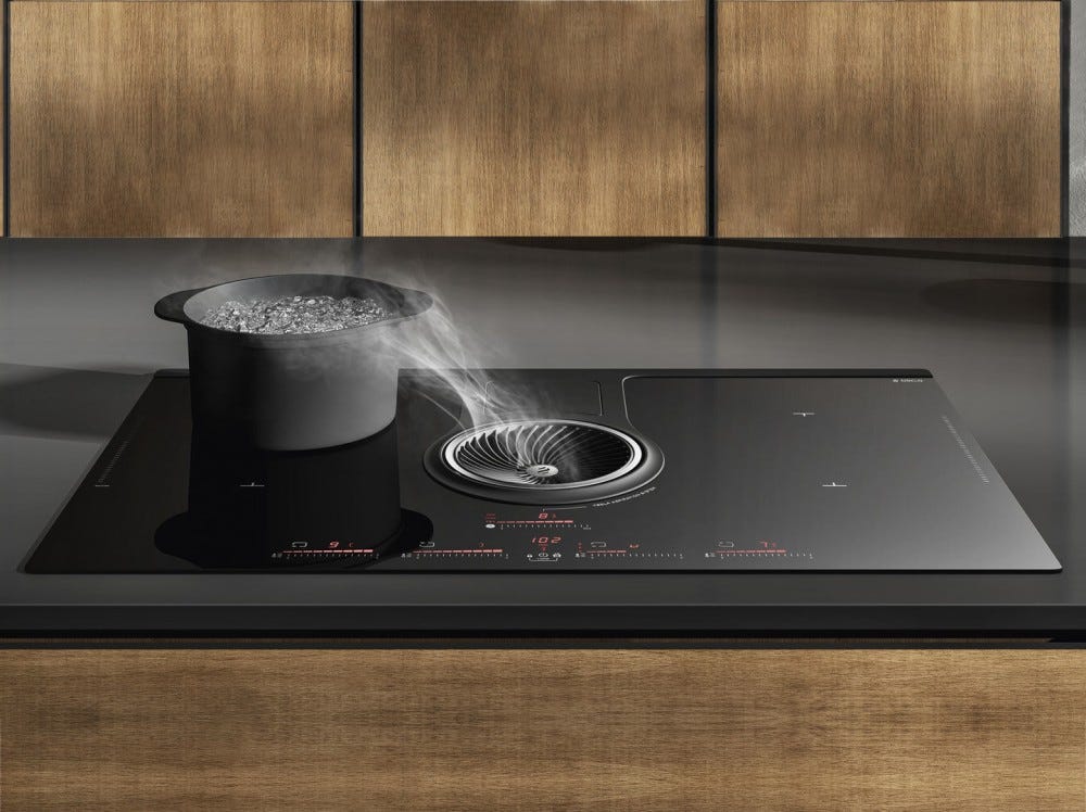 Elica NIKOLATESLA ONE HP BL/A/83 Piano cottura induzione con cappa aspirante integrata cm. 80 - vetroceramica nero