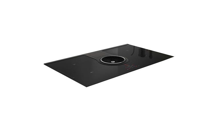 Elica NIKOLATESLA ONE BL/A/83 Piano cottura induzione aspirante 83 cm, 4 zone cottura, cappa integrata aspirante classe A+, 9 velocità, Touch Control, Bridge Zone, vetro nero