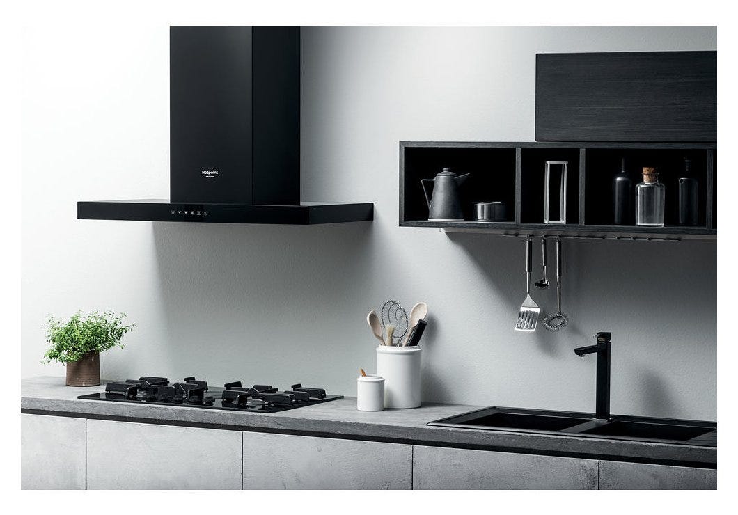 Hotpoint Ariston FTGHG 751 D/HA(BK) Piano cottura a gas cm. 75 - vetro nero