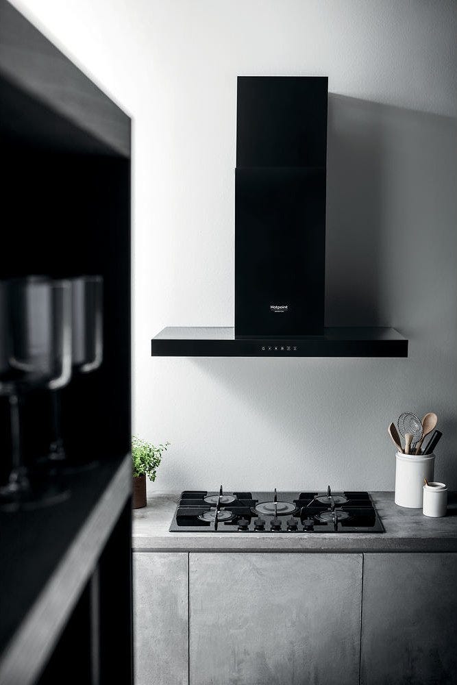 Hotpoint Ariston FTGHG 751 D/HA(BK) Piano cottura a gas cm. 75 - vetro nero