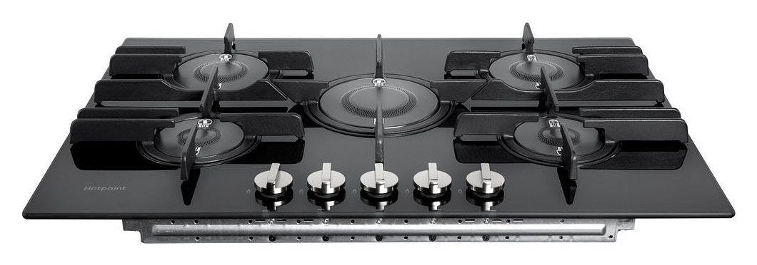 Hotpoint Ariston FTGHG 751 D/HA(BK) Piano cottura a gas cm. 75 - vetro nero