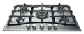 Hotpoint Ariston PCN 751 T/IX/HA Piano cottura a gas da incasso cm 75 - inox